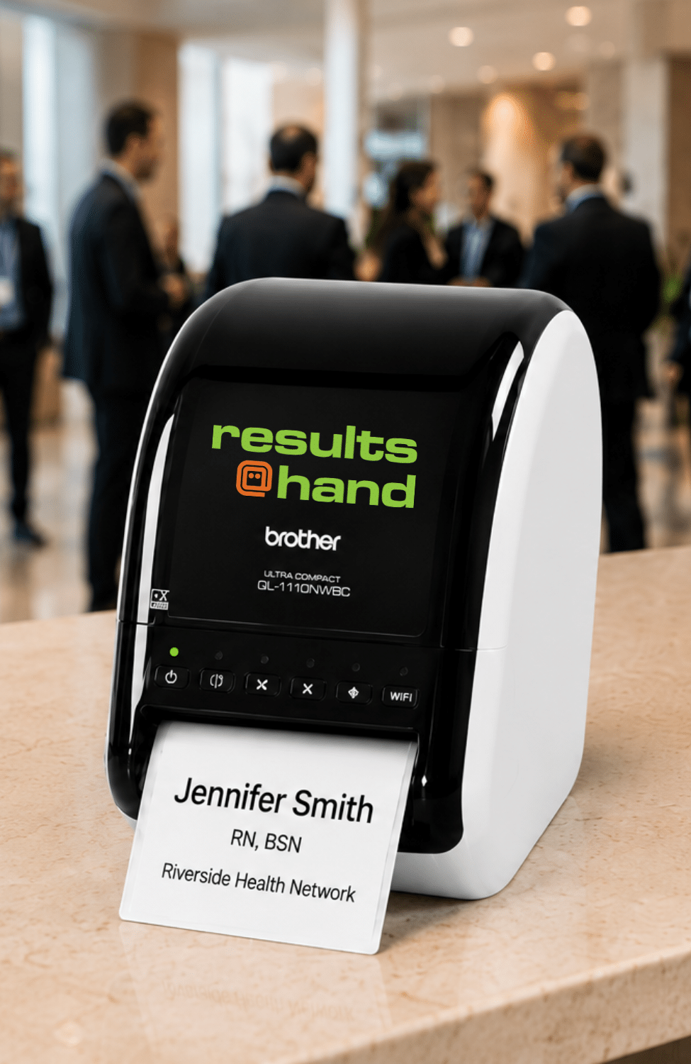 Onsite badge printer at an association annual meeting